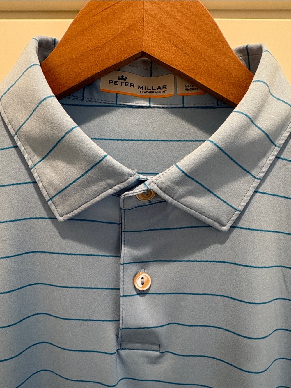 Like new!Peter Millar Featherweight Light Blue Polo
